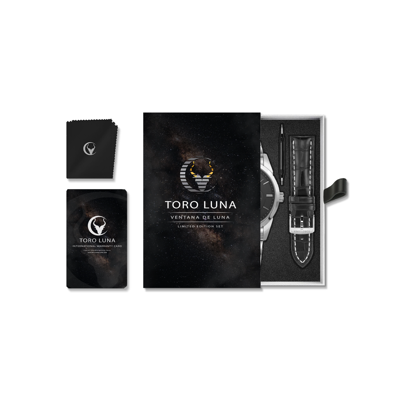 Toro Luna Cronus (Metal & Leather Men's Watch Strap Combo)