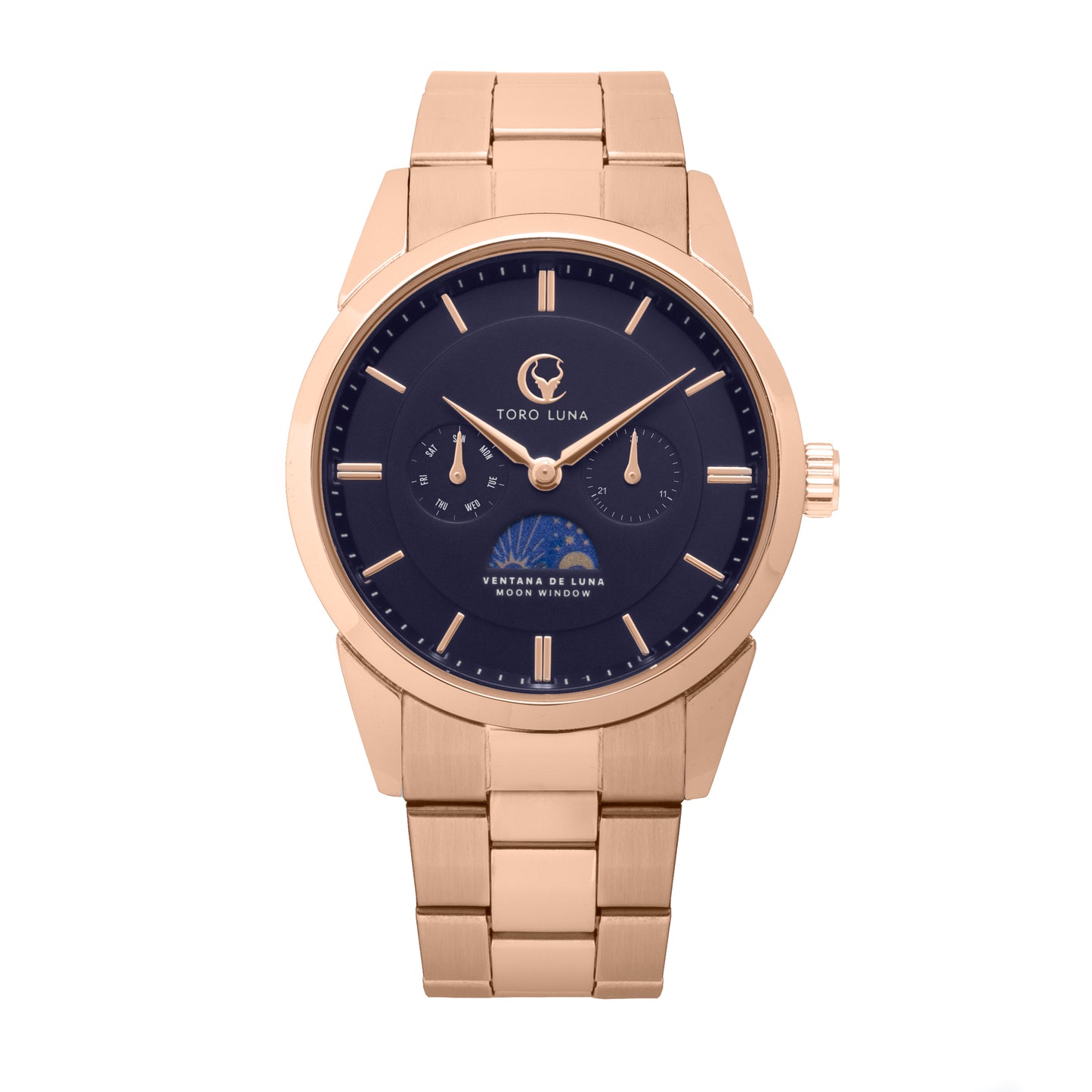 Toro Luna Plutus (Metal & Leather Men's Watch Strap Combo)