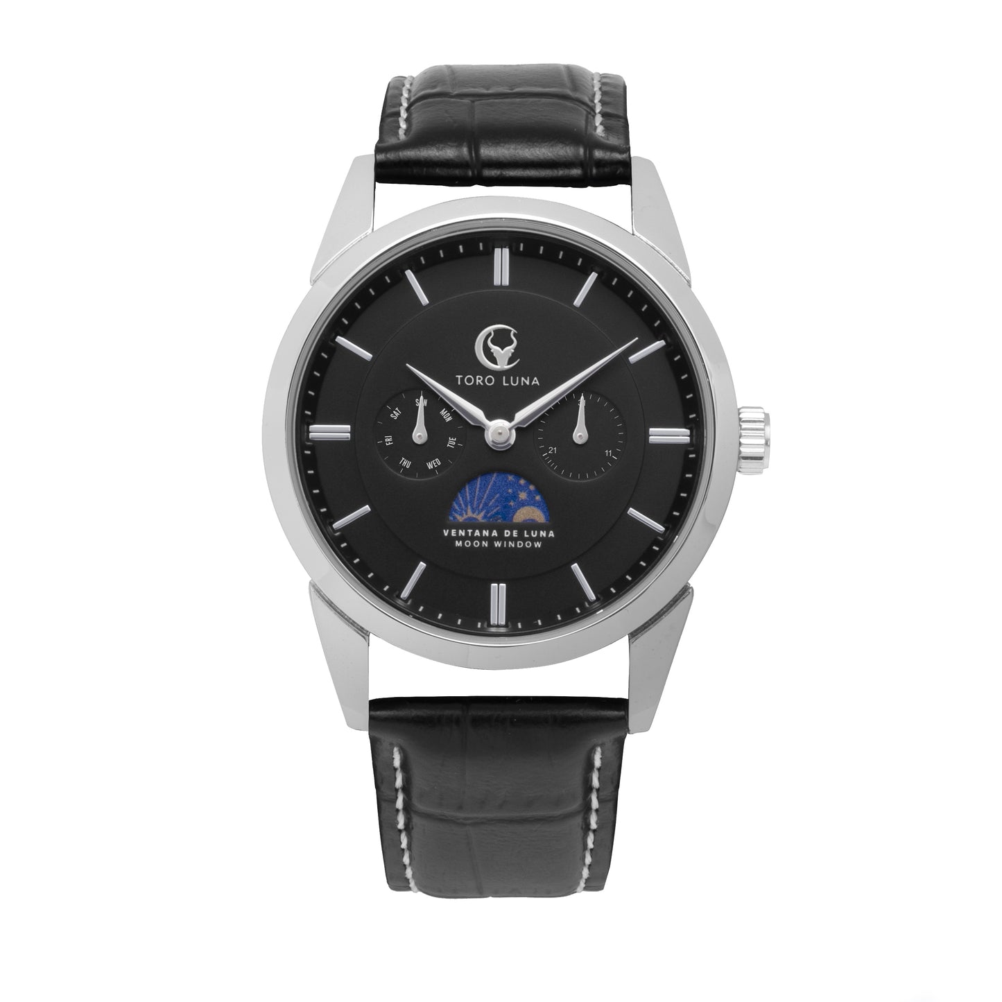 Toro Luna Cronus (Metal & Leather Men's Watch Strap Combo)