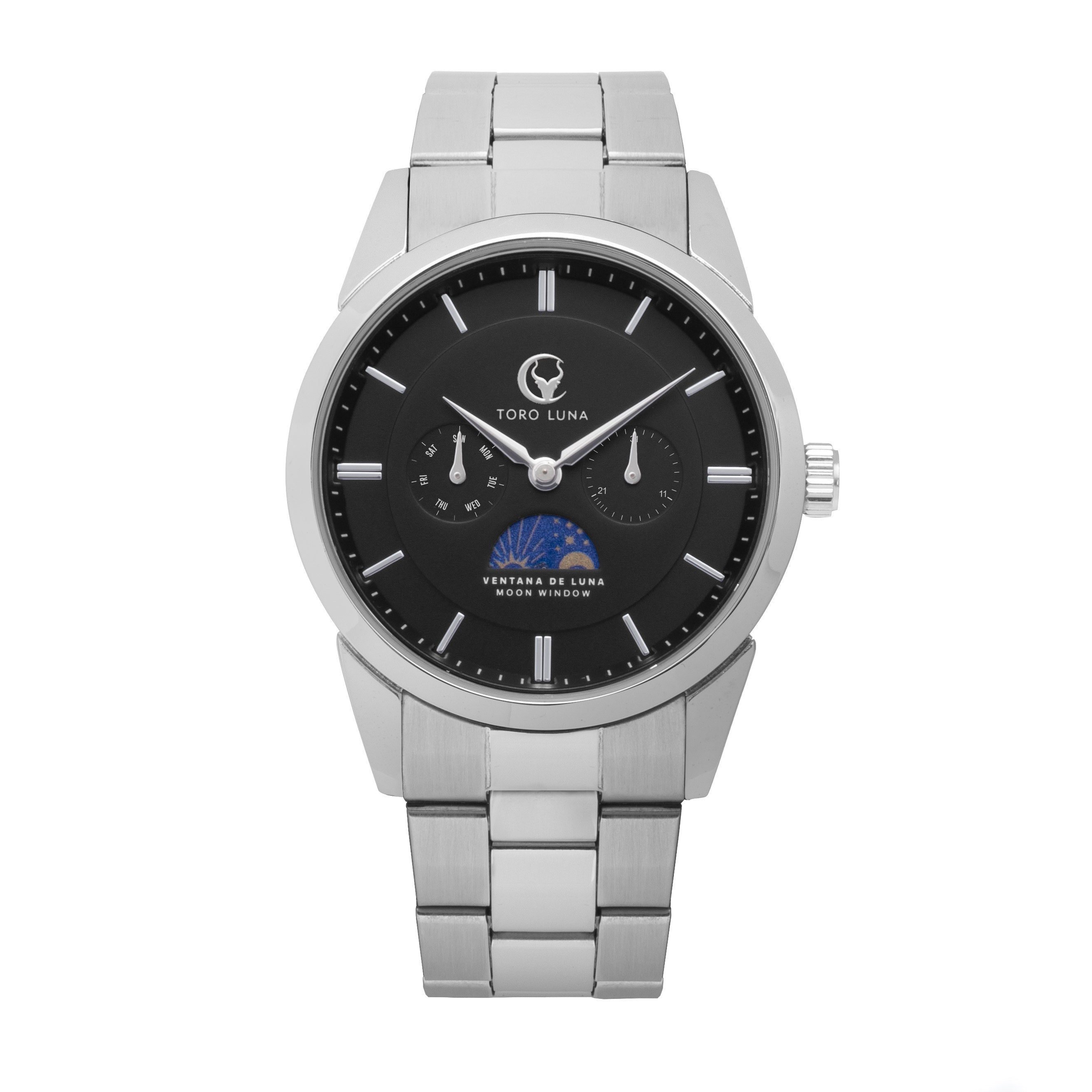Toro Luna Cronus (Metal & Leather Men's Watch Strap Combo)