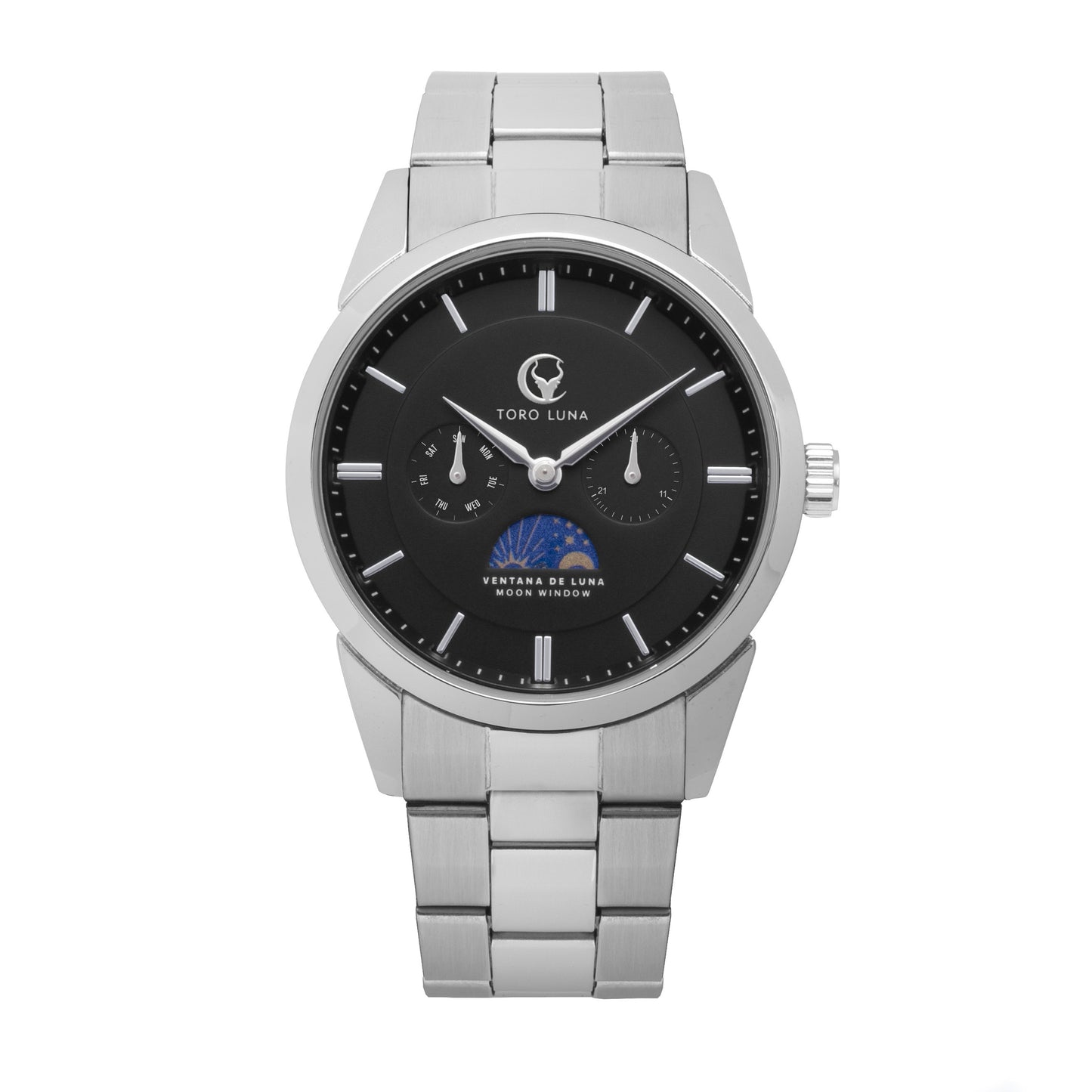 Toro Luna Cronus (Metal & Leather Men's Watch Strap Combo)
