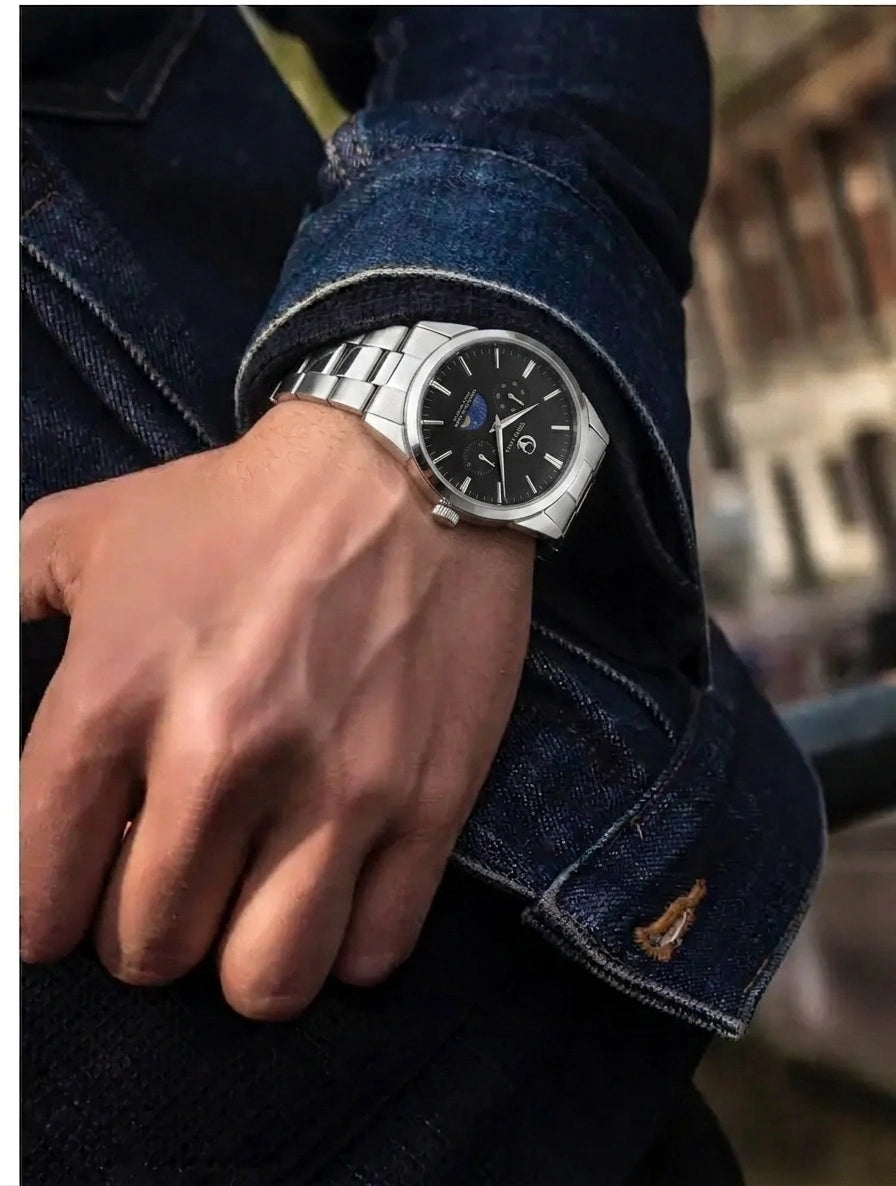 Toro Luna Cronus Men's Watch Strap Crocodile Leather and Metal Combo lifestyle image 1