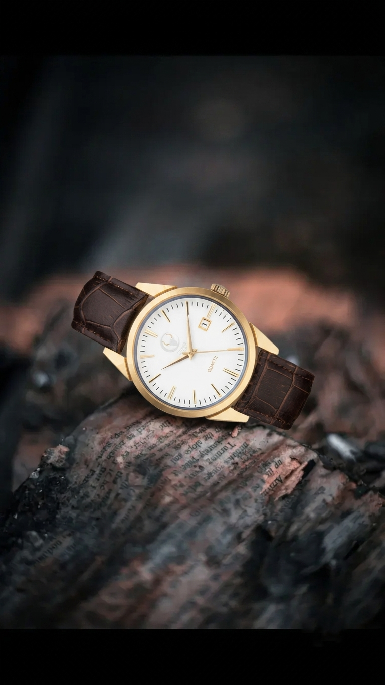 Toro Luna El Guerrero Rose Gold Brown Crocodile Leather Quartz Watch 38mm lifestyle image 3