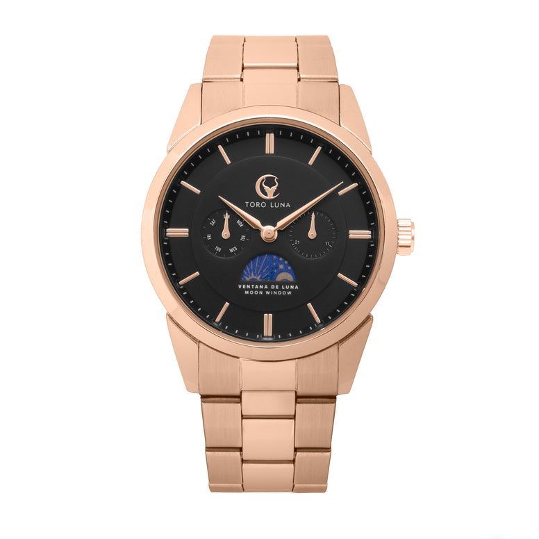 Toro Luna Helios (Crocodile Leather & Metal Men's Watch Strap Combo)
