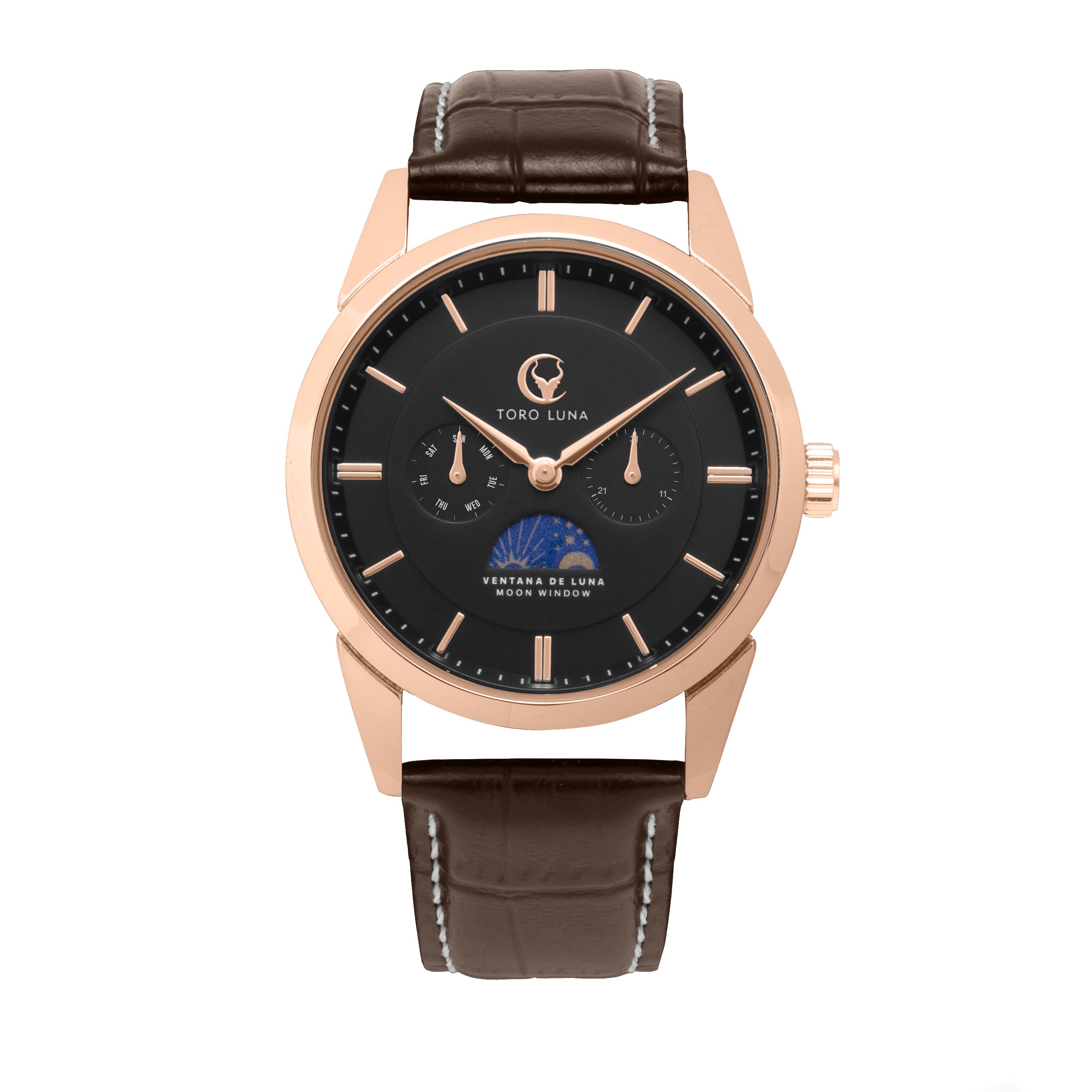 Helios Watch with Crocodile Leather & Metal Straps | Toro Luna