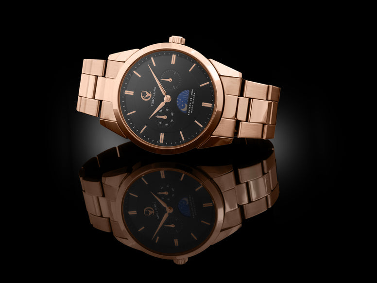 Toro Luna Helios (Crocodile Leather & Metal Men's Watch Strap Combo)