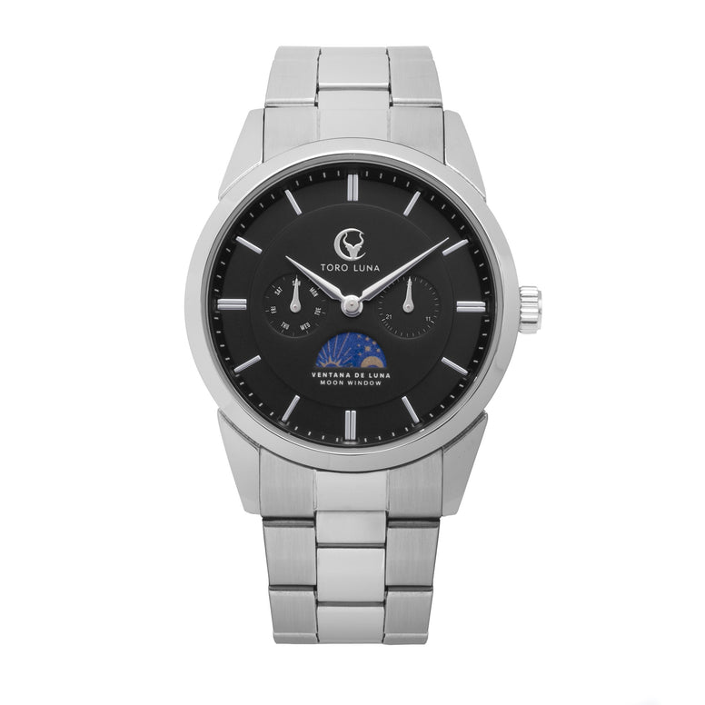Toro Luna Cronus (Metal & Leather Men's Watch Strap Combo)