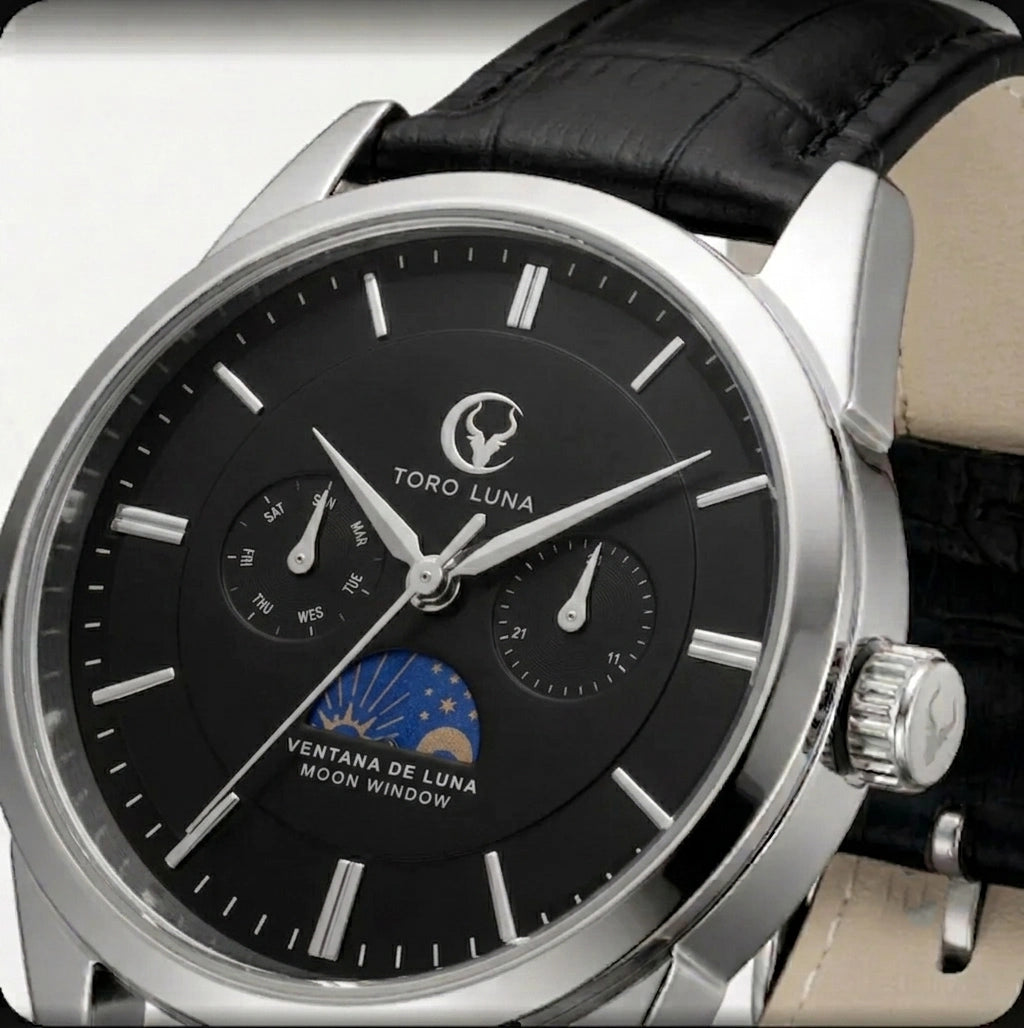 Toro Luna Cronus Men's Watch Strap Crocodile Leather and Metal Combo