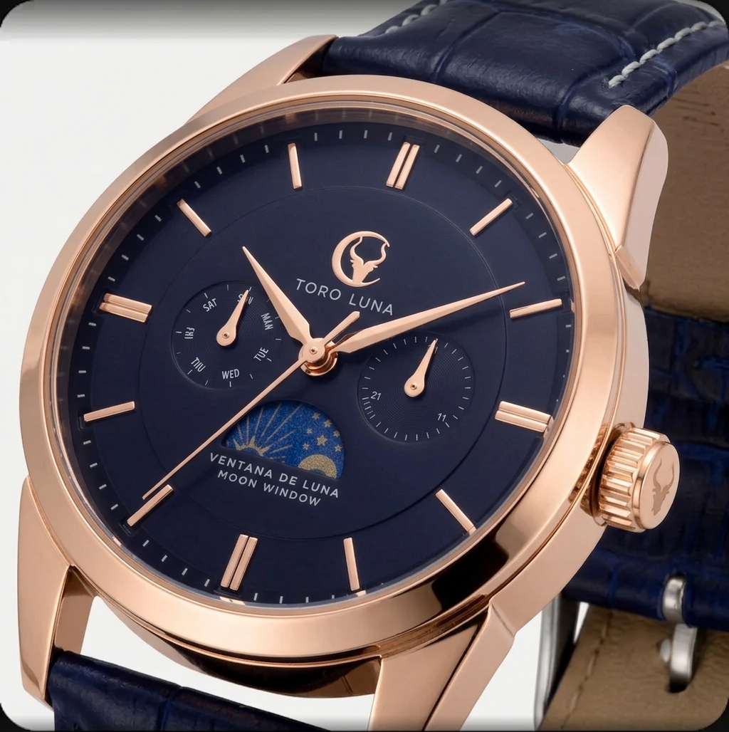 Toro Luna Plutus (Crocodile Leather & Metal Men's Watch Strap Combo)